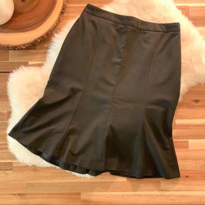 LOFT black fit and flare dress skirt